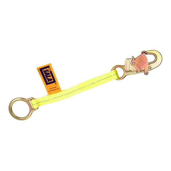 3M Dbi-Sala D-Ring Extension Anchor, 1.5 ft, General Purpose, 310 lb Weight Capacity, Polyester Web, Yellow - 1231117