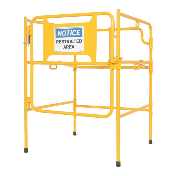 Vestil MAN HOLE GUARD RAIL UP TO 32" WITH SIGN - MHGR-32-SI-N-02