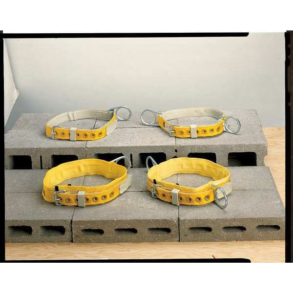 Honeywell Miller Body Belt, 1 D-Rings, Back Location, Stainless Steel, Includes Padding: No , L - 123N/LBK