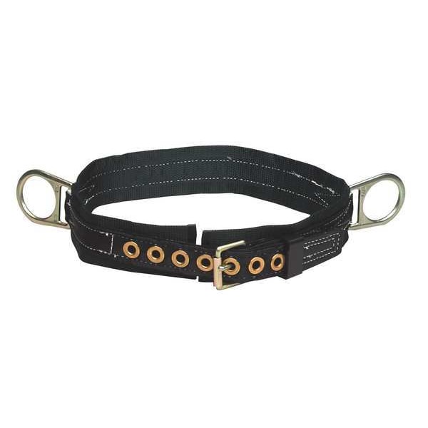 Honeywell Miller Body Belt, 1 D-Rings, Back Location, Stainless Steel, Includes Padding: No , L - 123N/LBK