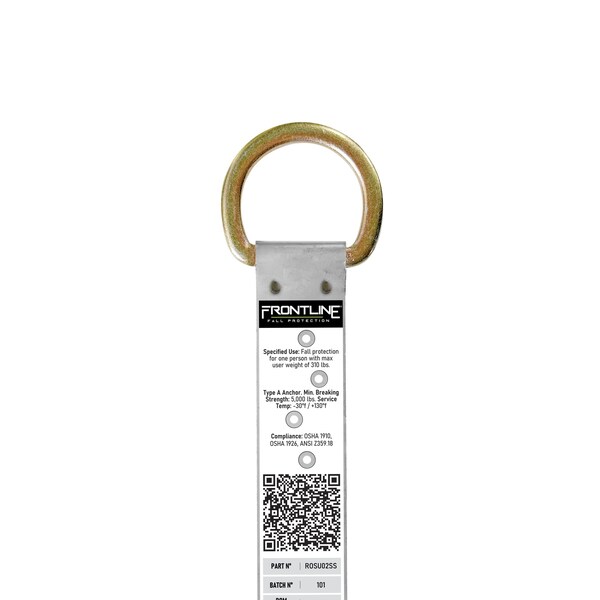 Frontline Stainless Steel Permanent Use Roof Anchor Double D-Ring - ROSU02SS