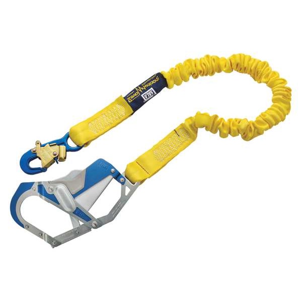 3M Dbi-Sala Shock Absorbing Lanyard, 6 ft., Yellow - 1246417