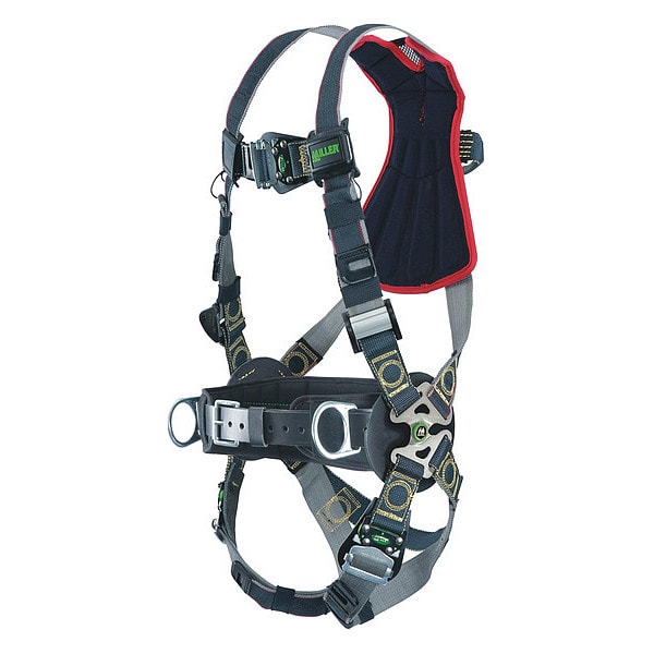 Honeywell Miller Revolution(R) Arc-Flash Rated Full Body Harness, L/XL, 400 lb., Quick-Connect Chest/ - RKNAR-QC-BDP/UBK