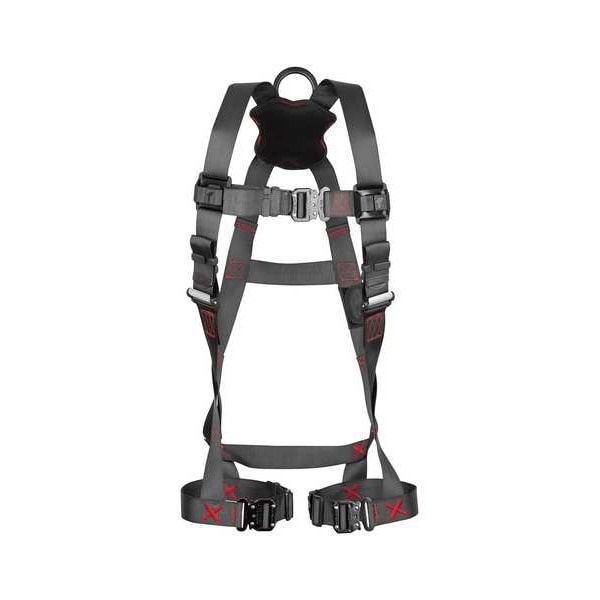 Falltech Not Applicable Fall Protection Harness, L/XL, 425 lb, Quick-Connect Chest/ Back D-Ring - 8141LXL