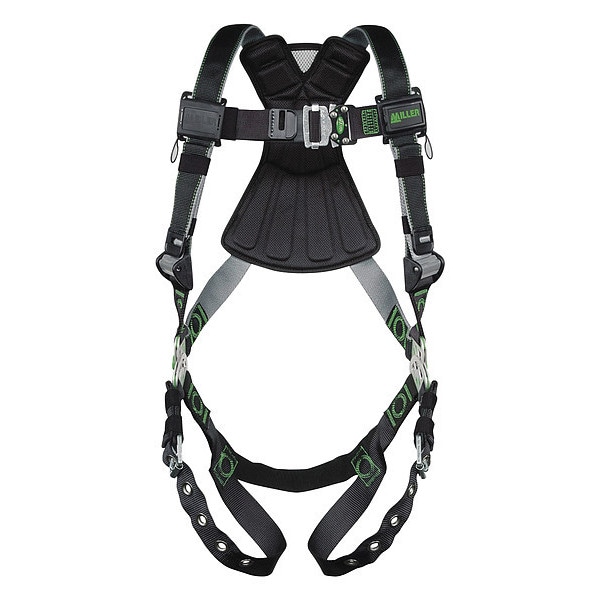 Honeywell Miller Revolution(R) Full Body Harness, L/XL, 400 lb., Quick-Connect Chest/ Tongue Leg Buckles - RDT-TB/UBK