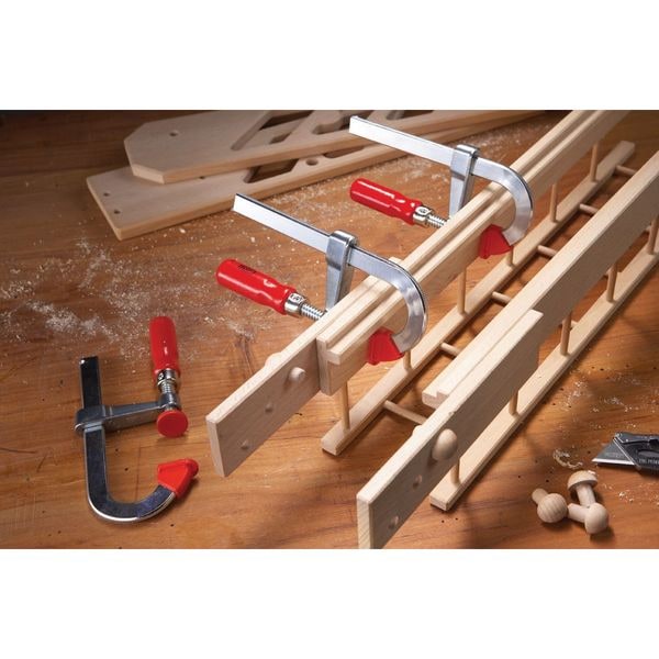 Bessey 6 in Bar Clamp, Wood Handle and 2 in Throat Depth - LMU2.006