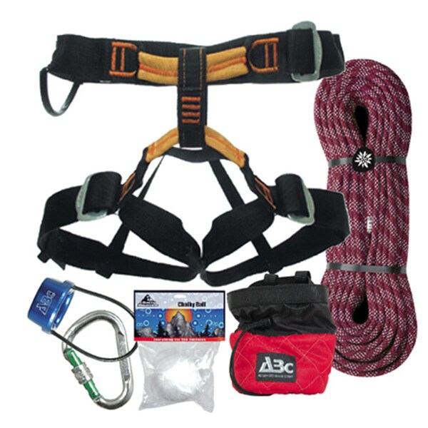 Dr. Pet Complete Climbers Package - Includes Rope Harness Belay Device Carabiner Chalk Bag and Chalk Ball - DR3576284