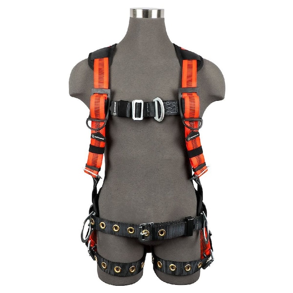 Safewaze V-Line Construction Harness: 3D, MB Chest, FD, TB Legs - FS99160-EFD