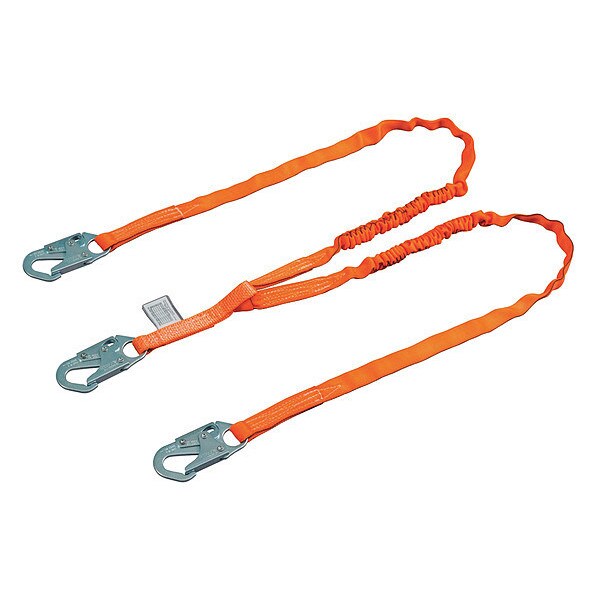 Honeywell Miller Shock Absorbing Lanyard, 6 ft., Orange - T5121-Z7/6FTAF