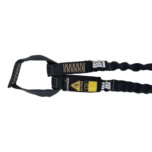 Safewaze Arc Flash 6' Internal Energy Absorbing Lanyard Aramid, Dual Leg, Soft Loop, Rebar Hooks - 024-2153