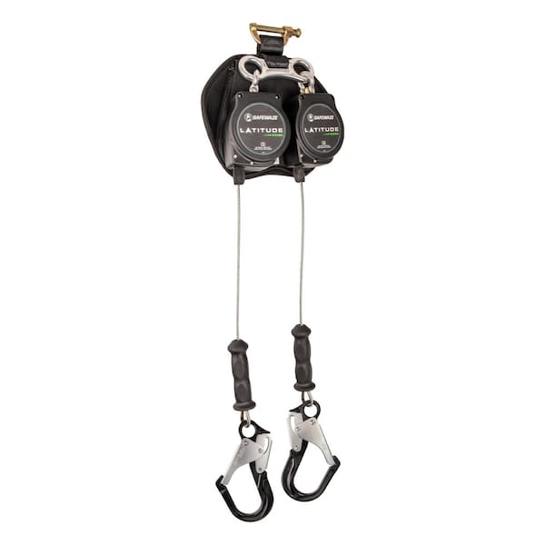 Safewaze Latitude Edge 11' Dual Cable SRL Alu Rebar Hook - SW8008-11LE-RBHALUDL