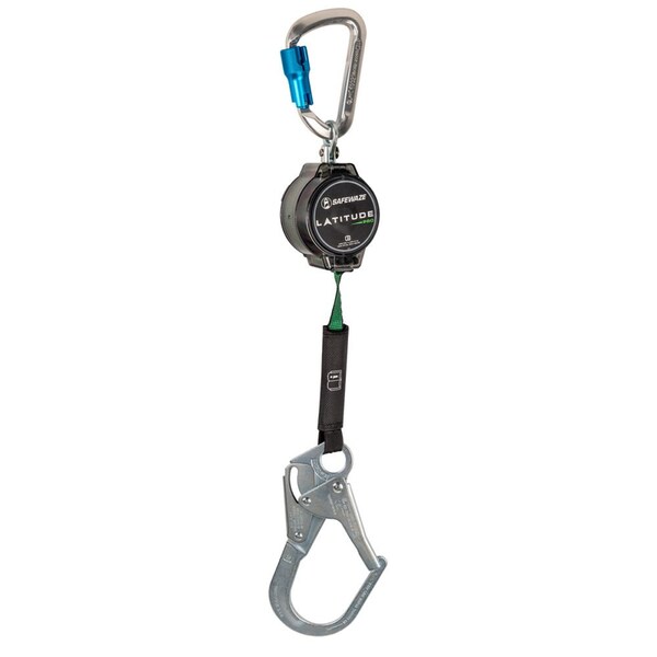 Safewaze Latitude Pro 7' Single Web SRL Alu Carabiner, Rebar Hook - 018-5014