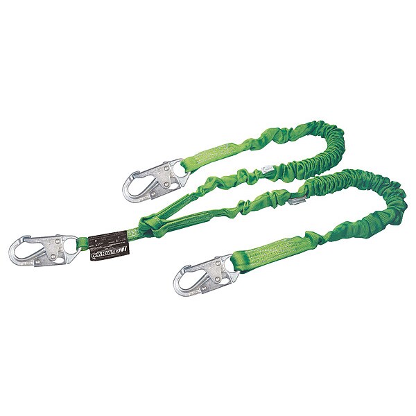 Honeywell Miller Shock Absorbing Lanyard, 6 ft., Green - 232M-Z7/6FTGN
