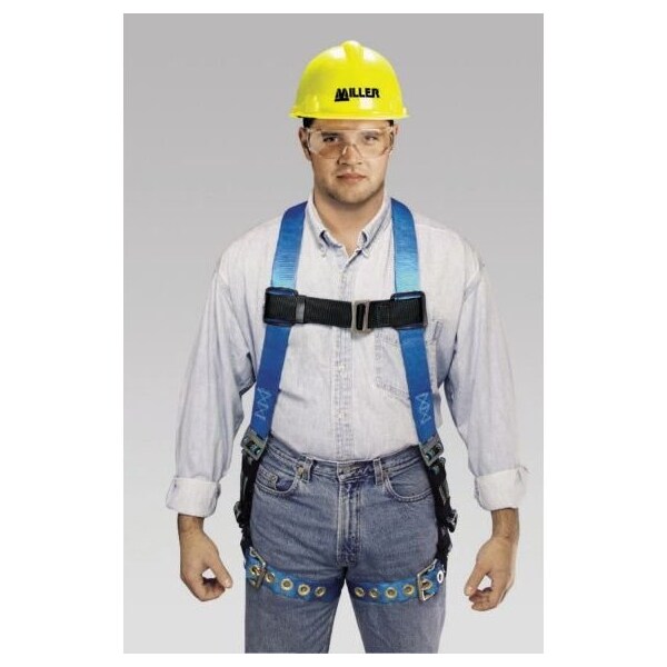 Honeywell Miller Full Body Harness, S/M, 400 lb., Back D-Ring - P950DQC/S/MBL