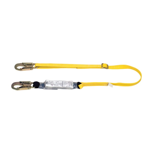 Safety Works Safety Works Workman Unisex Polyester Shock Absorbing Lanyard Yellow 1 pc - 10096585