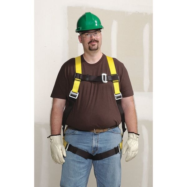 Honeywell Miller DuraLite Full Body Harness, L/XL, 400 lb., Mating Chest/ Mating Leg Buckles, Back D-Ring - 850/UYK