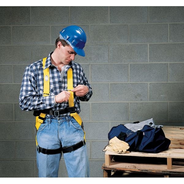 Honeywell Miller DuraLite Full Body Harness, L/XL, 400 lb., Mating Chest/ Mating Leg Buckles, Back D-Ring - 850/UYK