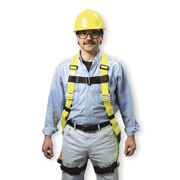 Honeywell Miller DuraLite Full Body Harness, L/XL, 400 lb., Mating Chest/ Mating Leg Buckles, Back D-Ring - 850/UYK