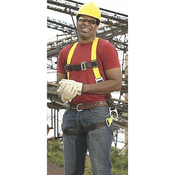 Honeywell Miller DuraLite Full Body Harness, L/XL, 400 lb., Mating Chest/ Mating Leg Buckles, Back D-Ring - 850/UYK