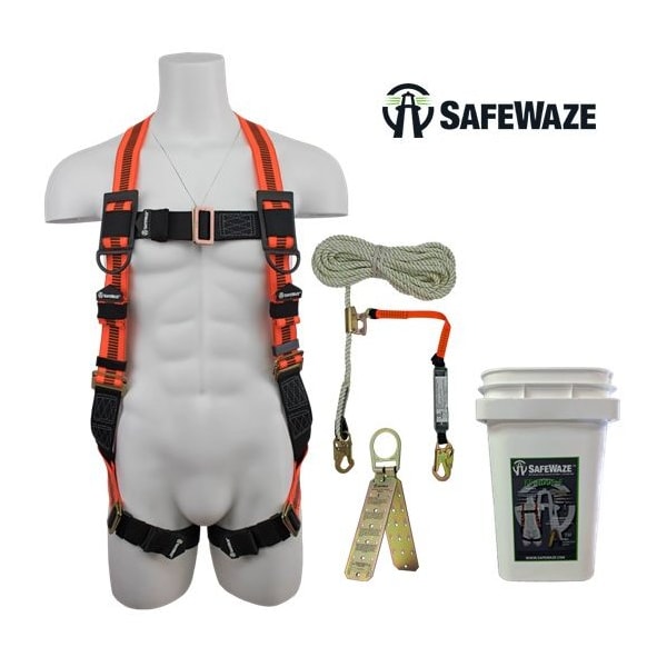 The Brush Man Safety Harness Fall Protection Kit In Bucket - ROOFERS KIT