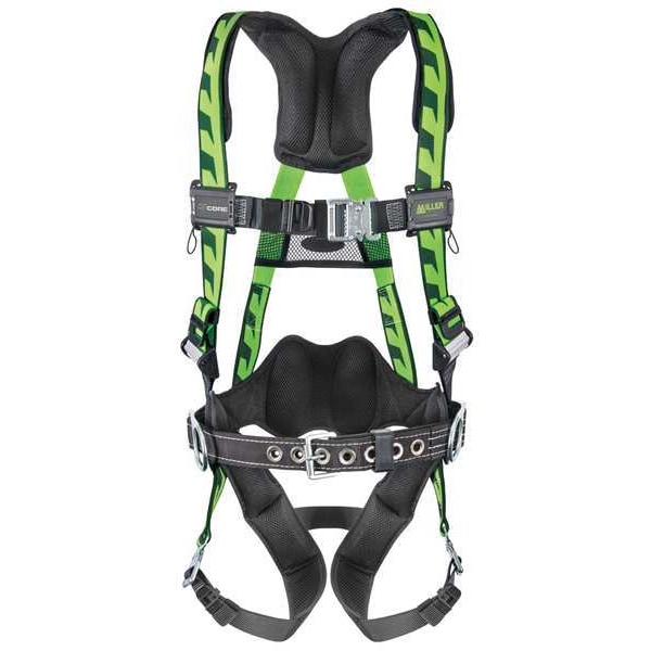 Honeywell Miller AirCore(TM) Full Body Harness, 2XL/3XL, 400 lb., Quick-Connect Chest/ Quick-Connect Leg Buckles - AC-QC-BDP2/3XLGN