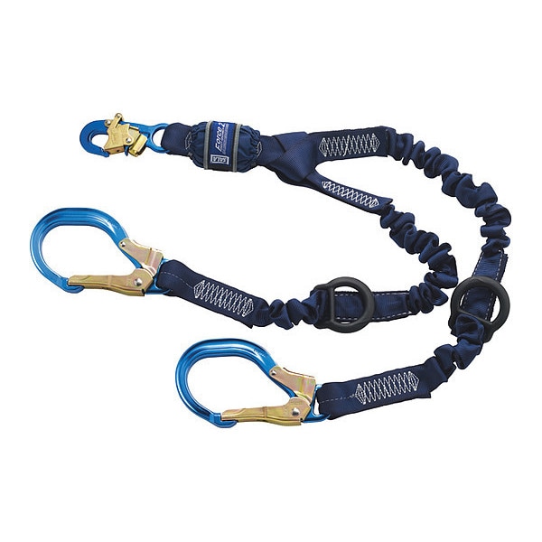 3M Dbi-Sala Rescue Shock Absorbing Lanyard, 6 ft., Blue - 1246032