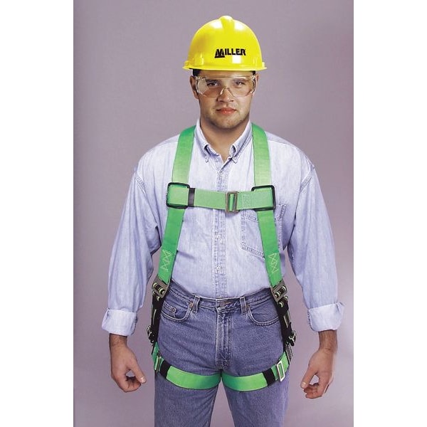 Honeywell Miller Duraflex Python(R) Full Body Harness, L/XL, 400 lb., Mating Chest/ Mating Leg Buckles, Back D-Ring - P950/UGN