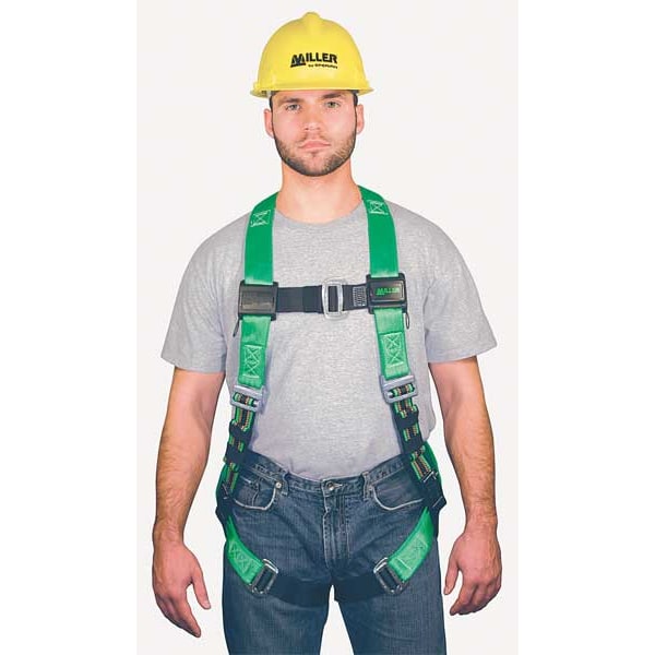 Honeywell Miller Duraflex Python(R) Full Body Harness, L/XL, 400 lb., Mating Chest/ Mating Leg Buckles, Back D-Ring - P950/UGN