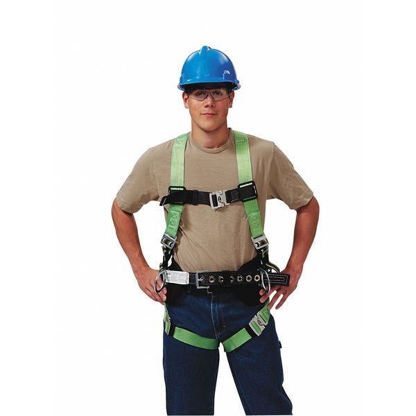 Honeywell Miller Duraflex Python(R) Full Body Harness, L/XL, 400 lb., Mating Chest/ Mating Leg Buckles, Back D-Ring - P950/UGN