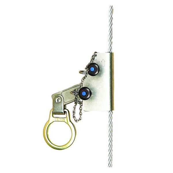 3M Dbi-Sala Rope Grab, Stainless Steel, 310 lb., Silver, For Rope Size: 3/8 in , Cam Locking System - 5000338