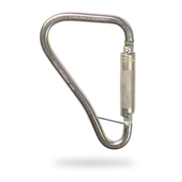Malta Dynamics Tower Hook Carabiner, Twist Self-Locking, 10 in Length, 2.04 in Gate Opening - C1002