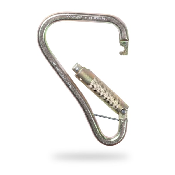 Malta Dynamics Tower Hook Carabiner, Twist Self-Locking, 10 in Length, 2.04 in Gate Opening - C1002