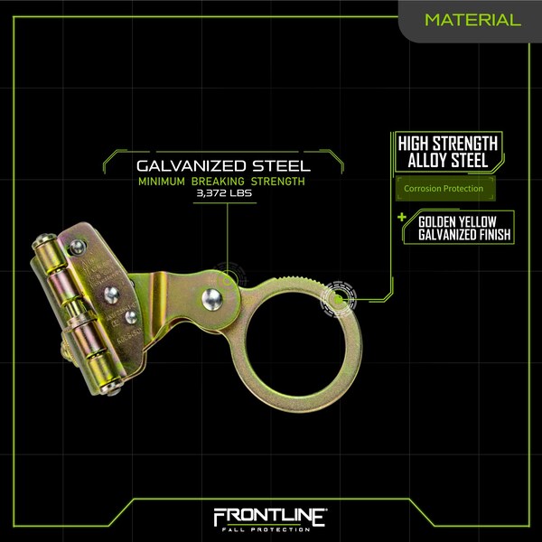 Frontline Self-tracking Rope Grab for 5/8" Lifeline Rope - RGSS58