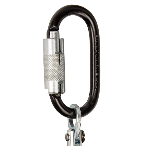 Safewaze Latitude Pro 7' Single Web SRL Triple Lock Carabiner, Alu Rebar Hook - 018-5011