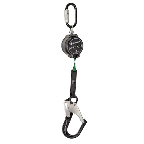 Safewaze Latitude Pro 7' Single Web SRL Triple Lock Carabiner, Alu Rebar Hook - 018-5011