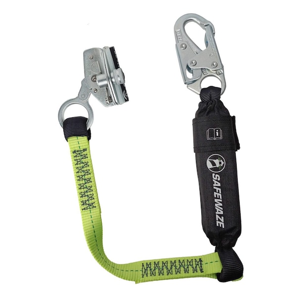 Safewaze Non-Trailing Rope Grab Assembly, Personal Energy Absorbing Lanyard - FS00SP/FS1118-DC