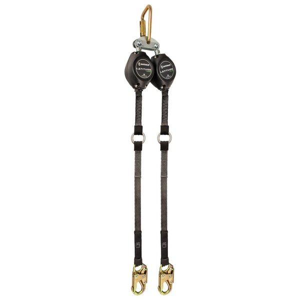 Safewaze Latitude HD 9' Dual Web SRL FS-EX313, Carabiner, Snap Hooks - FS-FSP1409-W-DL