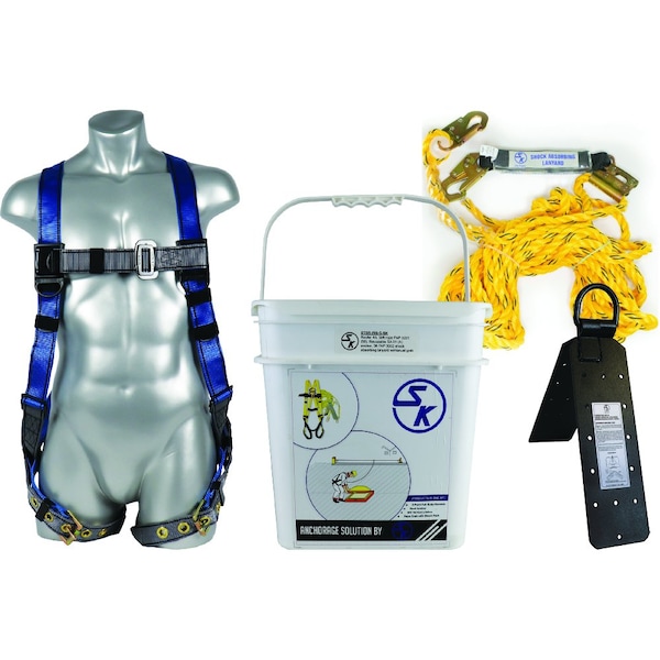 Safe Keeper 50 ft. Vertical Life Line Roof Top Safety Bucket - RTSB(50)G-SK