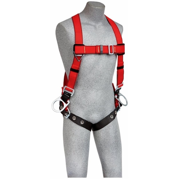 3M Protecta Vest-Style Positioning Harness, 420 lbs. (190 kg) Weight Capacity, Red - 1191386