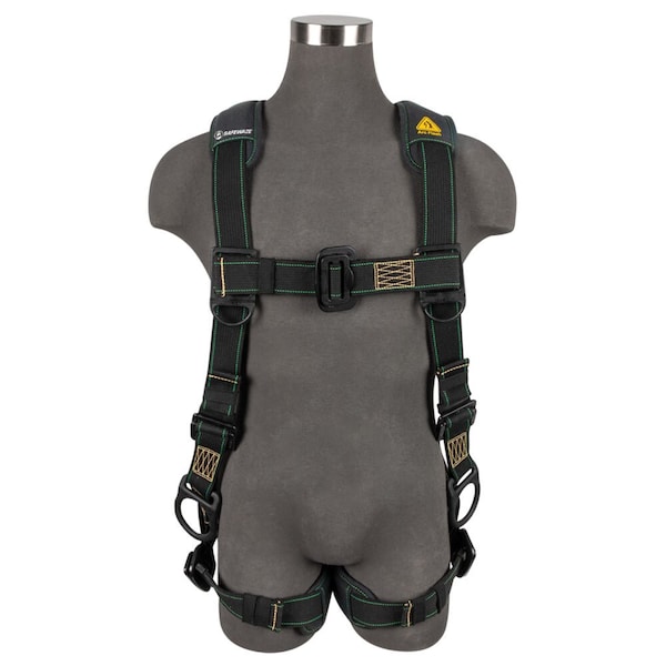 Safewaze Arc Flash Full Body Harness: DE 3D, DE MB Chest/Legs, L - 020-1277