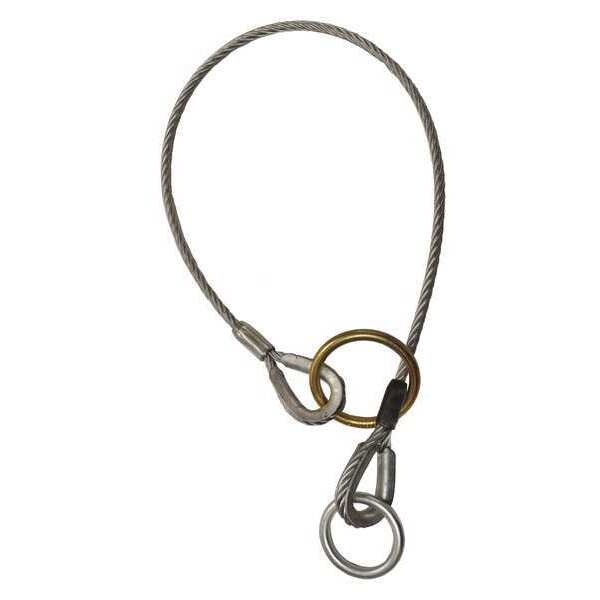 Honeywell Miller O Ring Cable Connector, 4 ft, 420 lb Weight Capacity, Gray - SSRLTRK