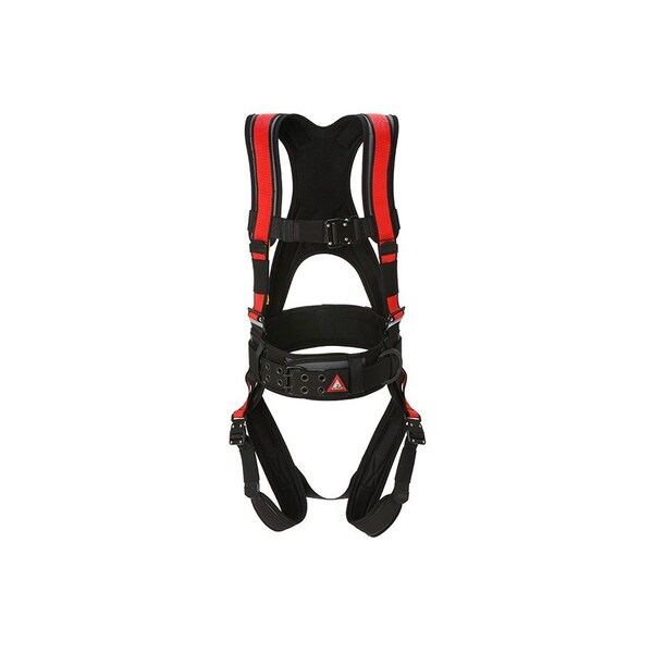 Super Anchor Safety Small - Gray Frame/Red Webbing Deluxe Full Body Harness - 6101-GRS