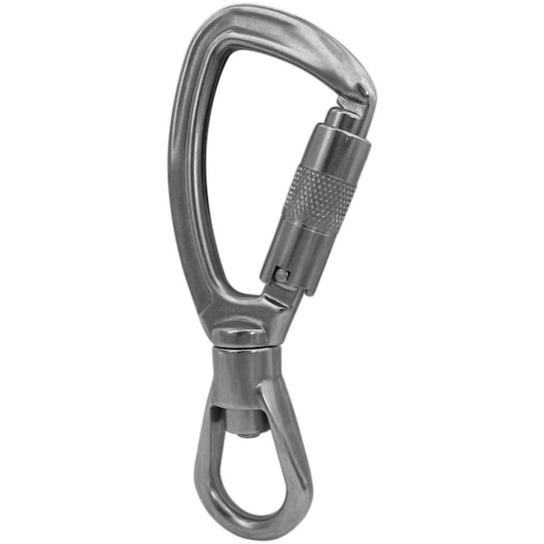 Lastplay KH250 Swivel Eye Super Safe Triple Action Stainless Steel Carabiner - LA1803794