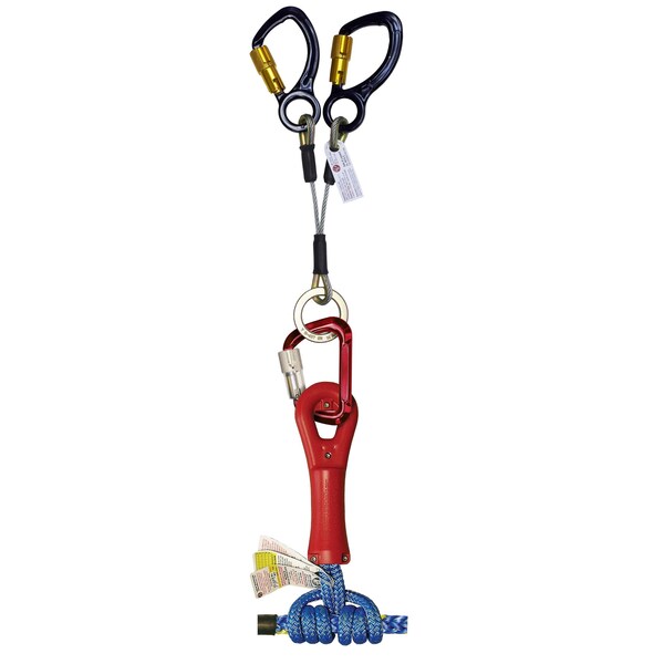 Super Anchor Safety Deluxe 2-D Lanyard Kit with No. 6515-C 2-D Lanyard with Captive Carabiners - 6515-DLX