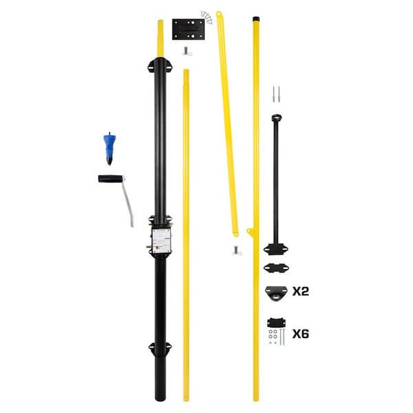 Safewaze 10' to 20' Belmont Safety Hatch System with Round Brackets - 023-12160