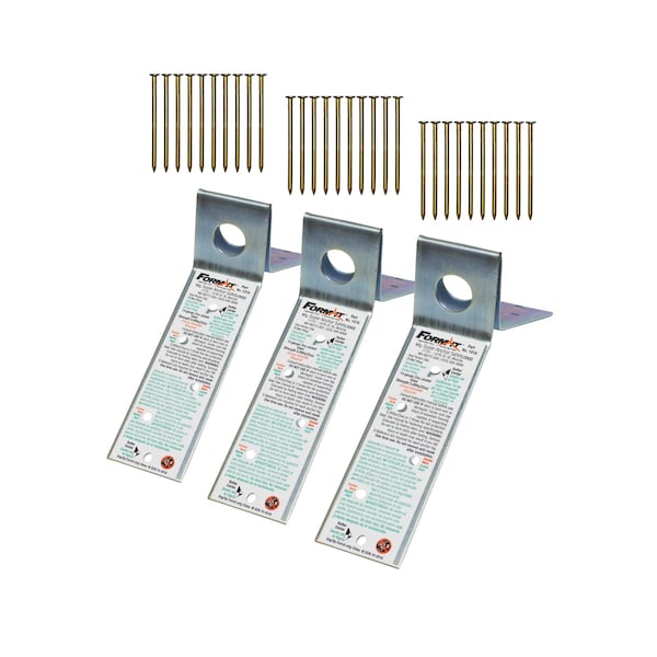 Super Anchor Safety Form-It 14ga Zinc Plated Steel 3pc - 1019-3