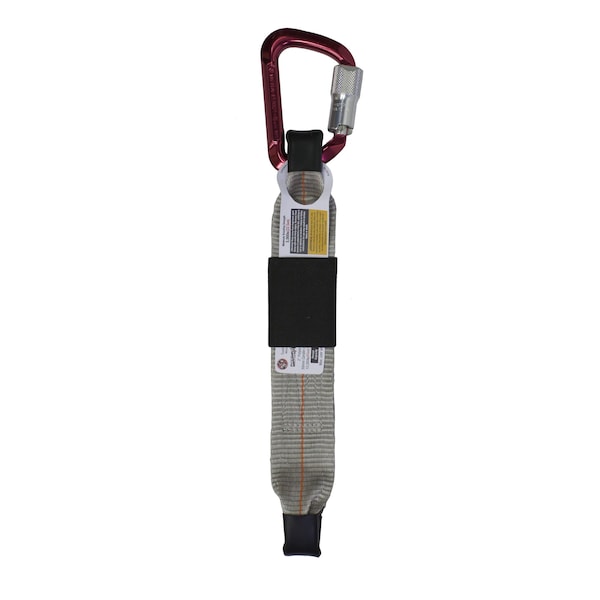Super Anchor Safety Extender Web Lanyard A-End Aluminum Carabiner 5006-Z B-End Loop. - 6002-CL