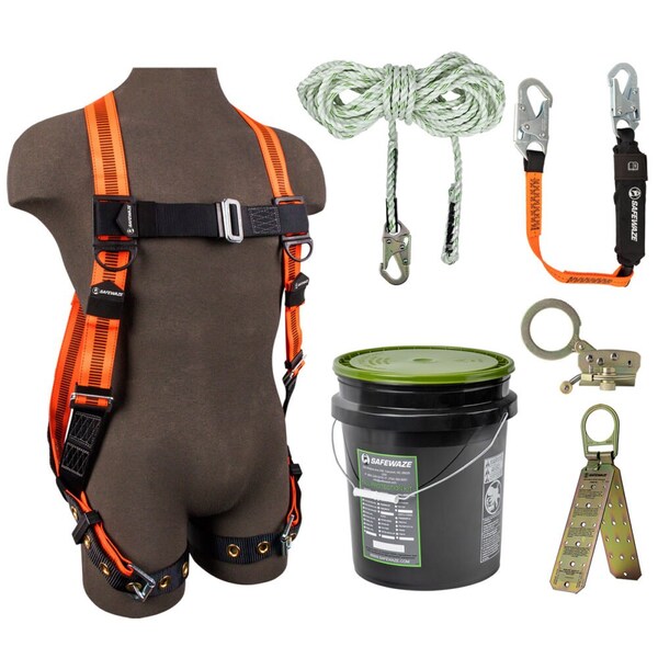 Safewaze Roofer's Fall Protection Kit, Size: Universal - FS-ROOF-P