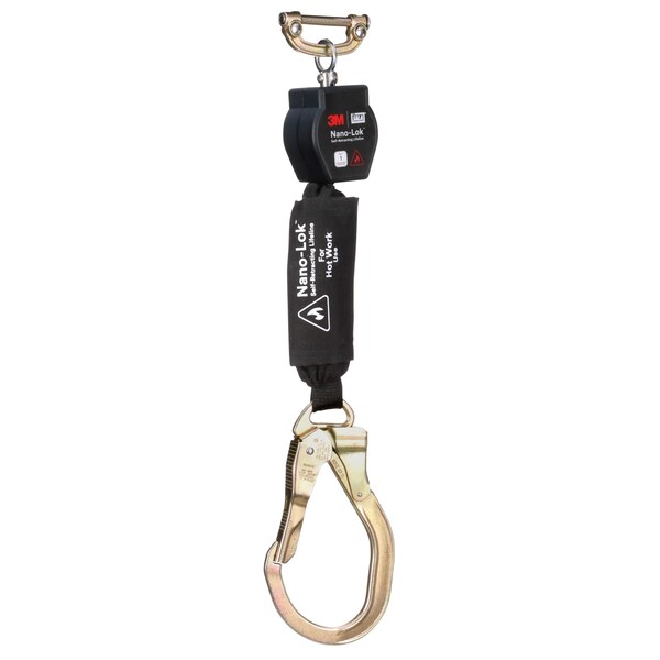 3M Dbi-Sala Self-Retracting Lifeline, 420 lb Weight Capacity, Black - 3100558