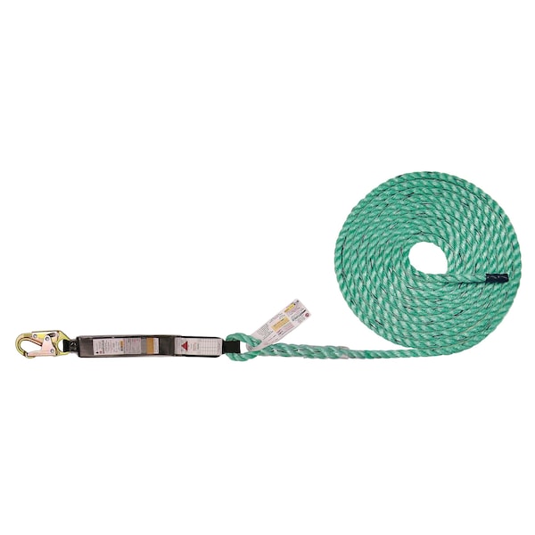 Super Anchor Safety 30ft Maxima 5/8" 3-Strand Fall Arrester Lifeline - 5500-30